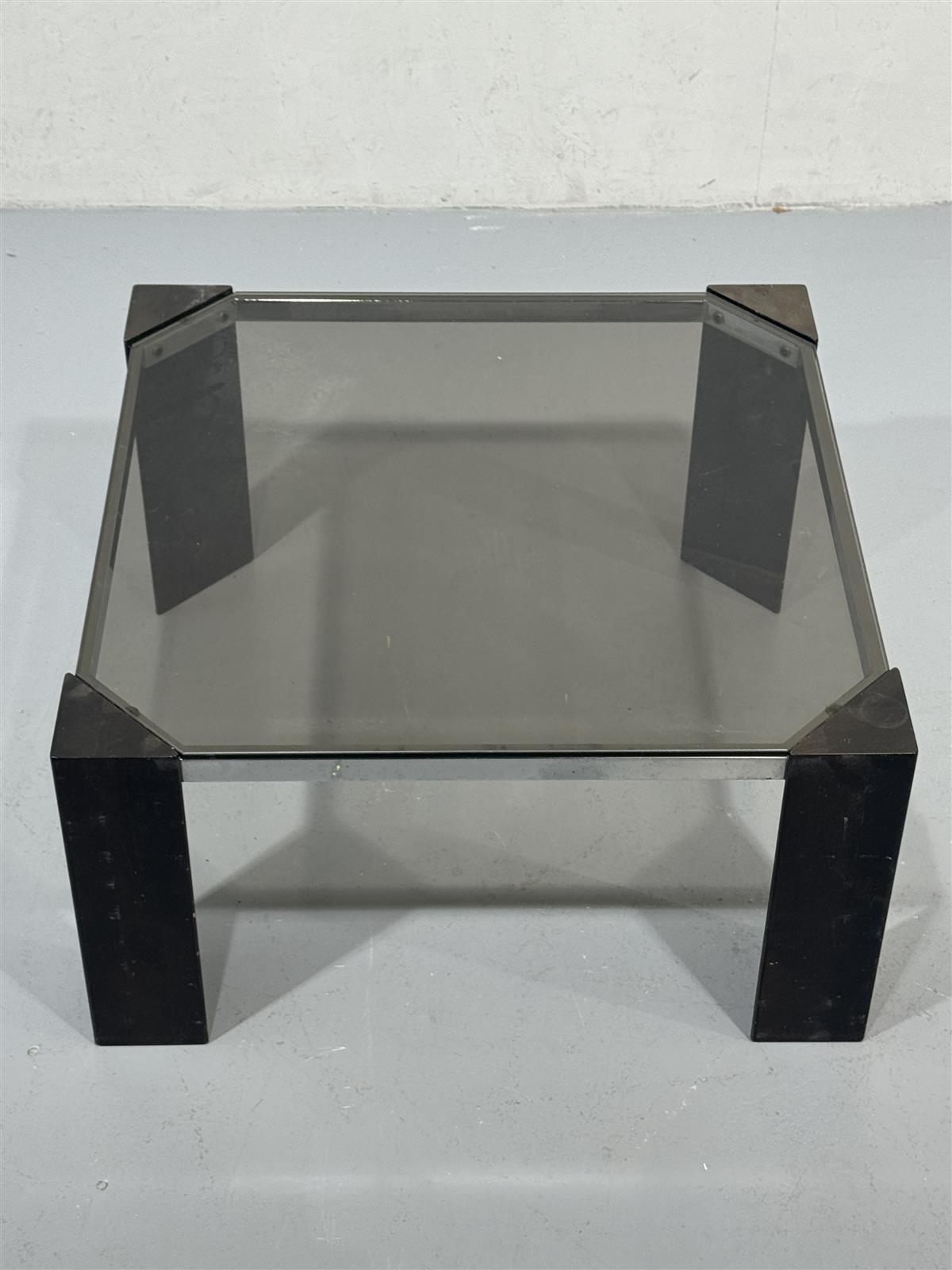 Retro sohvapöytä 76x76, musta