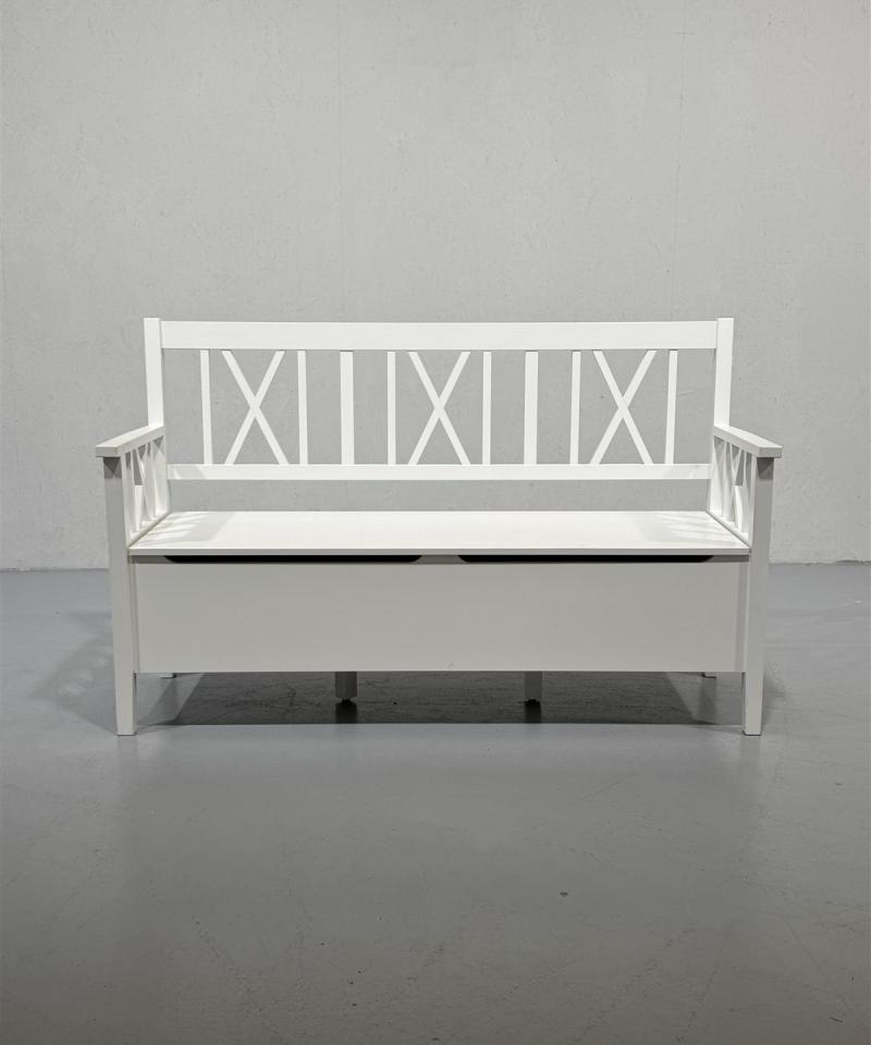 Jysk Nordby puinen säilytyspenkki, valkoinen