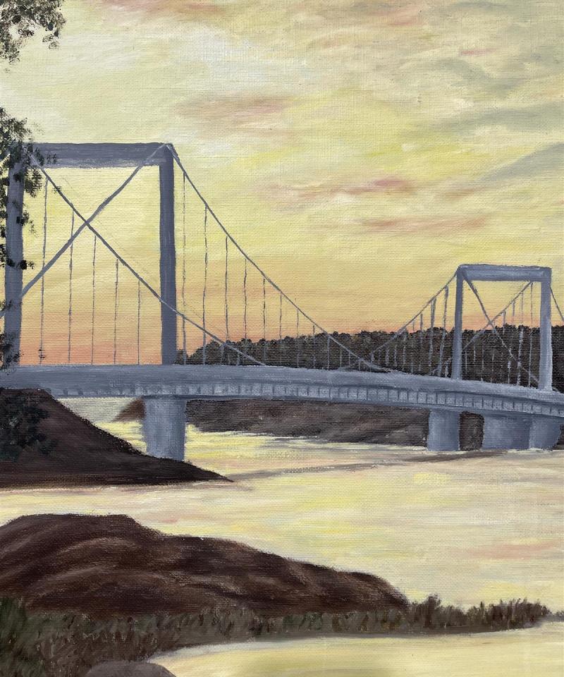 Taulu ”Sääksmäen silta” öljyvärimaalaus