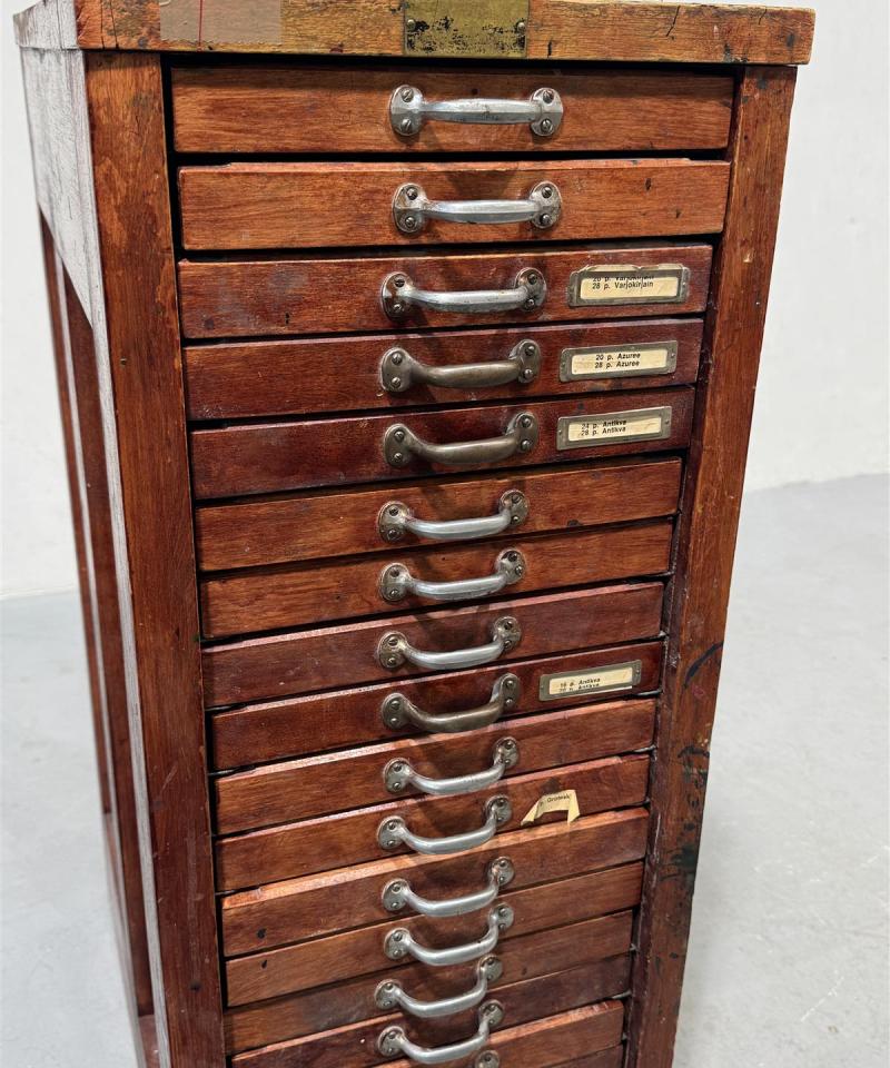 Kirjapainon kasti lokerikko