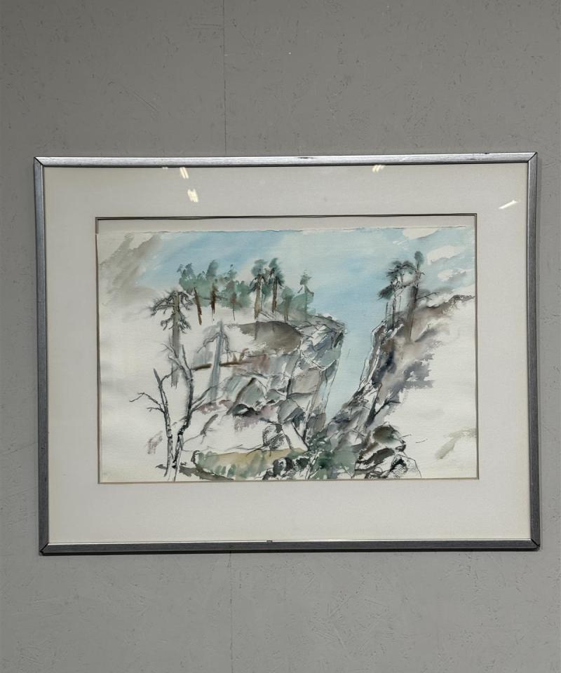 Taulu vesivärimaalaus Kauko Huovinen -88