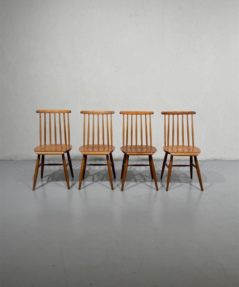 Vintage teak puutuolit (4 kpl)