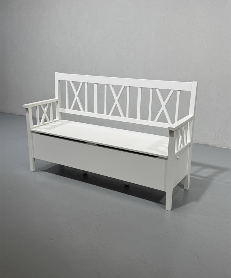 Jysk Nordby puinen säilytyspenkki, valkoinen