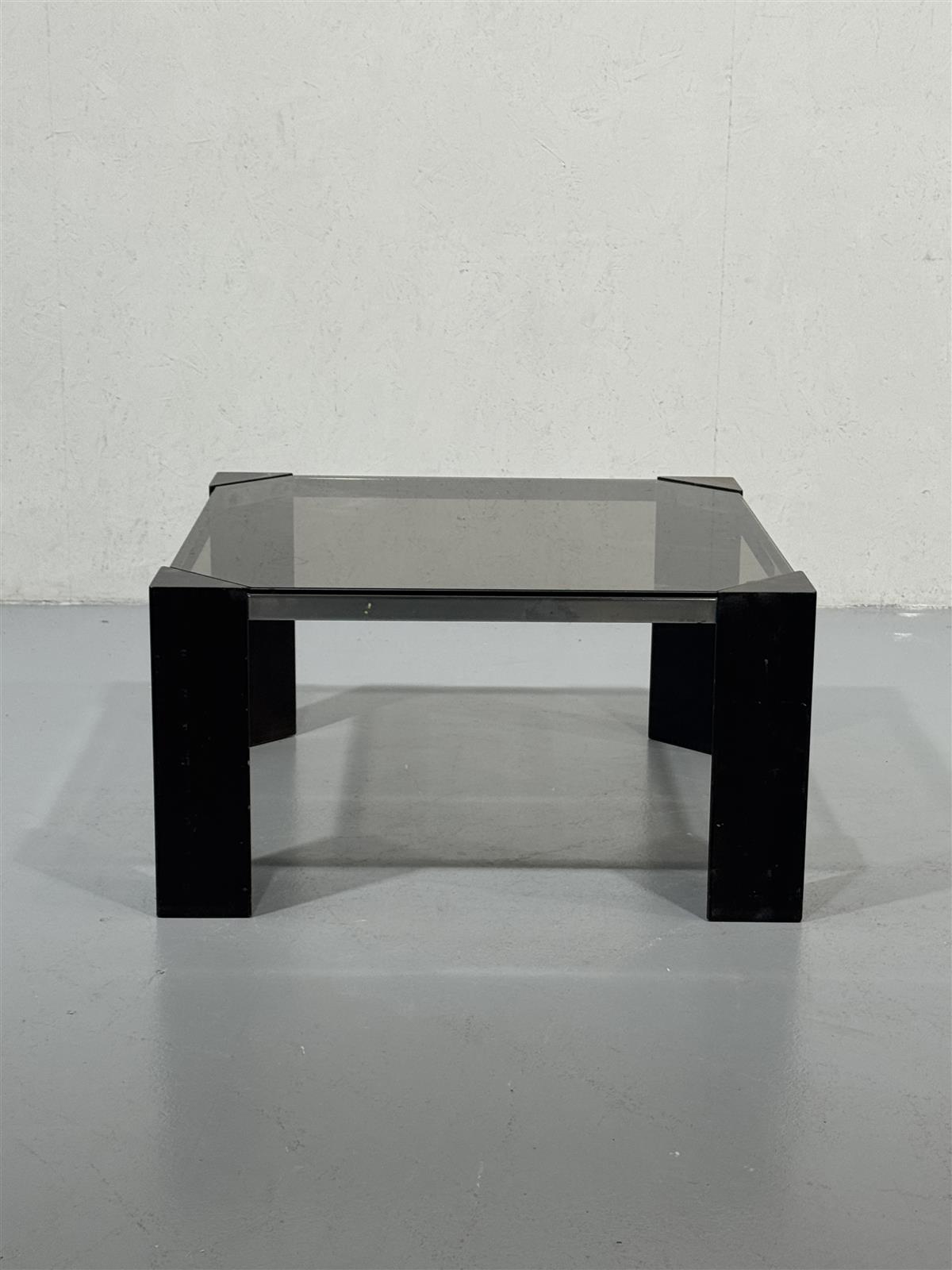 Retro sohvapöytä 76x76, musta