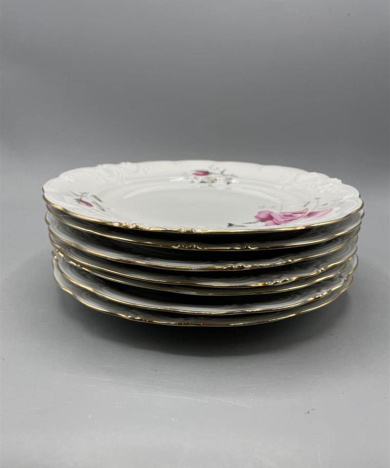 Wałbrzych posliinilautaset, kukkakuvio 7kpl