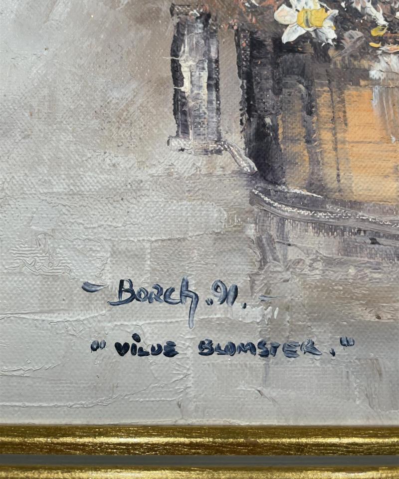 Taulu ”Vilue Blomster” öljyväri, Borch -91