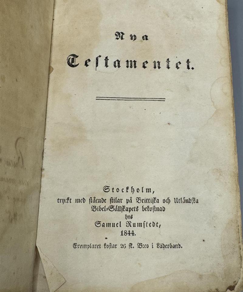 Nya Testamentet ja Psalter, kirjat 1800 luku