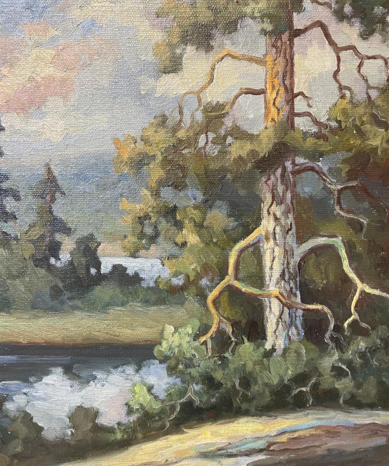 Taulu Maisema öljyväri, Aarne Alanko 1946