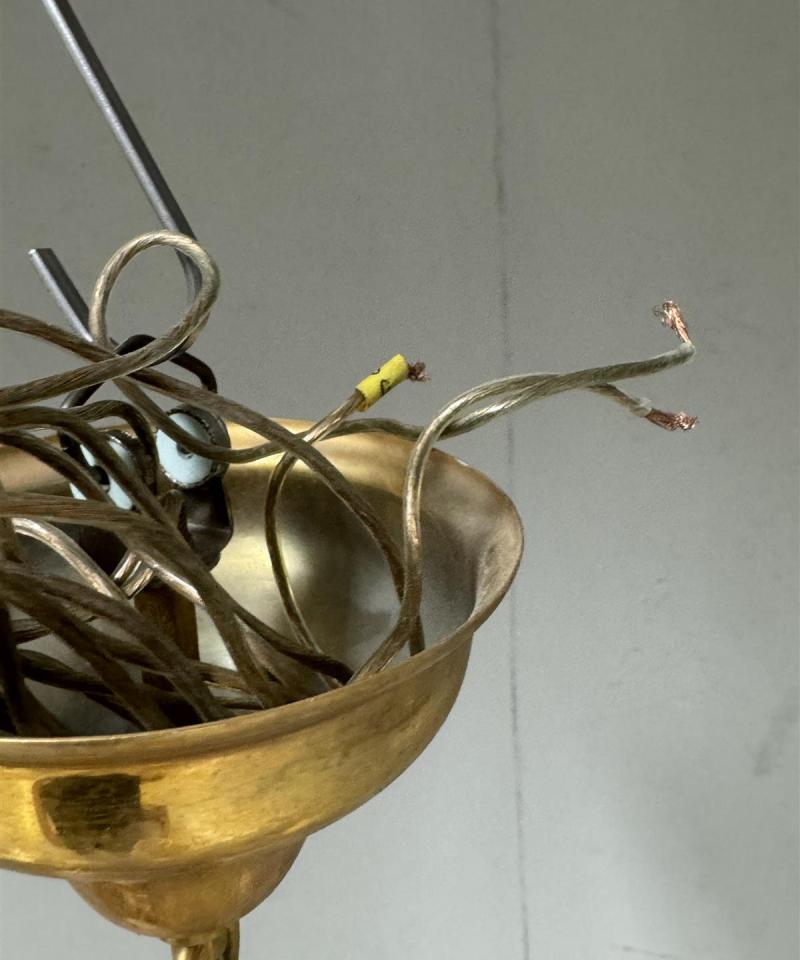 Kattokruunu kristalli ja messinki