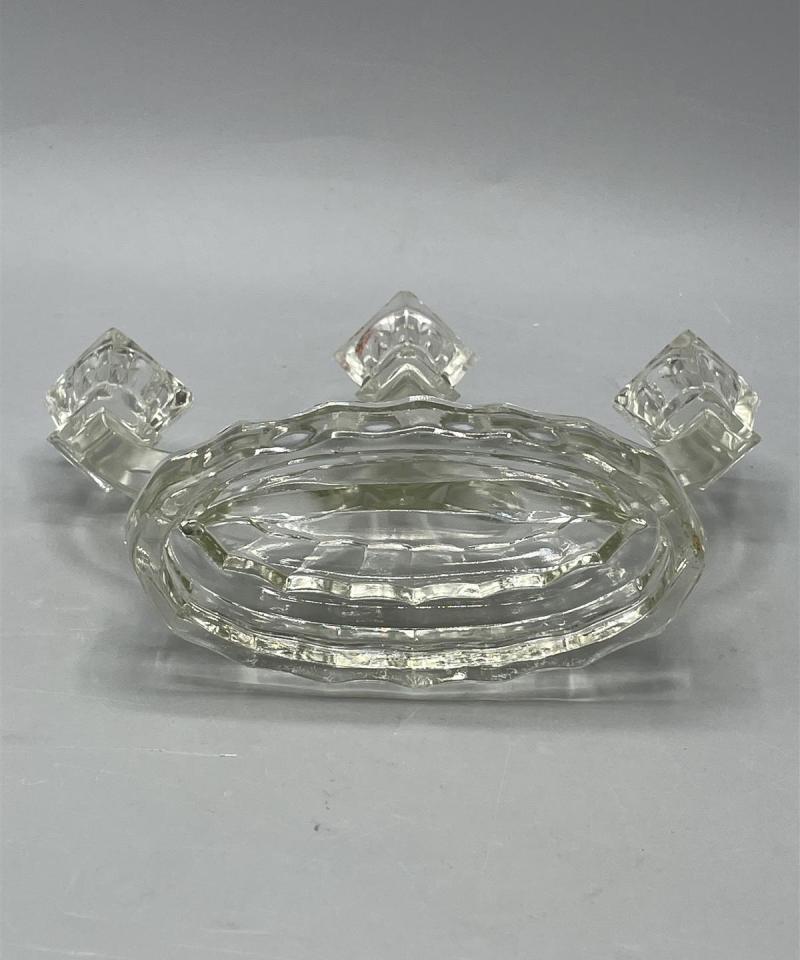 Vintage Riihimäen lasi kynttilänjalka pari