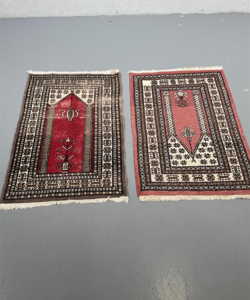 Vintage itämainen matto, punainen (2 kpl)