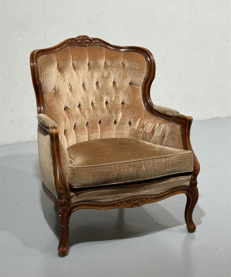 Rokokoo sametti nojatuoli