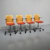 P.O. Korhonen toimistotuolit, oranssit (4 kpl)