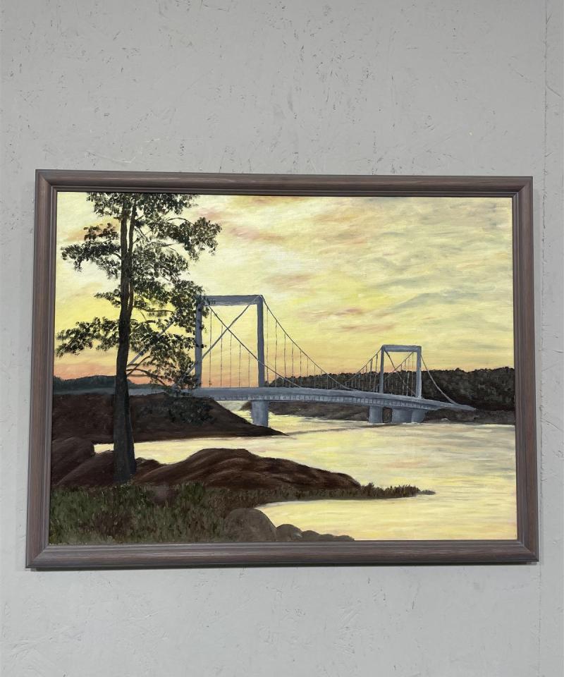 Taulu ”Sääksmäen silta” öljyvärimaalaus