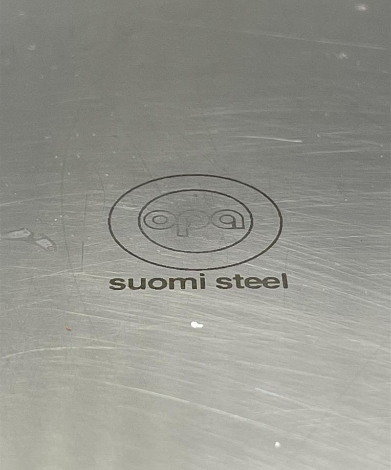 Suomi Steel OPA teräslautanen leijonaleima