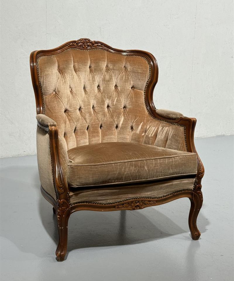 Rokokoo sametti nojatuoli