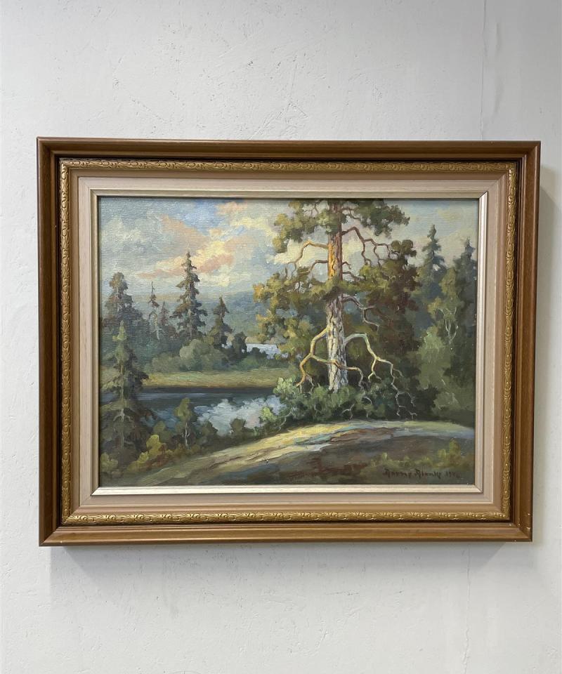 Taulu Maisema öljyväri, Aarne Alanko 1946