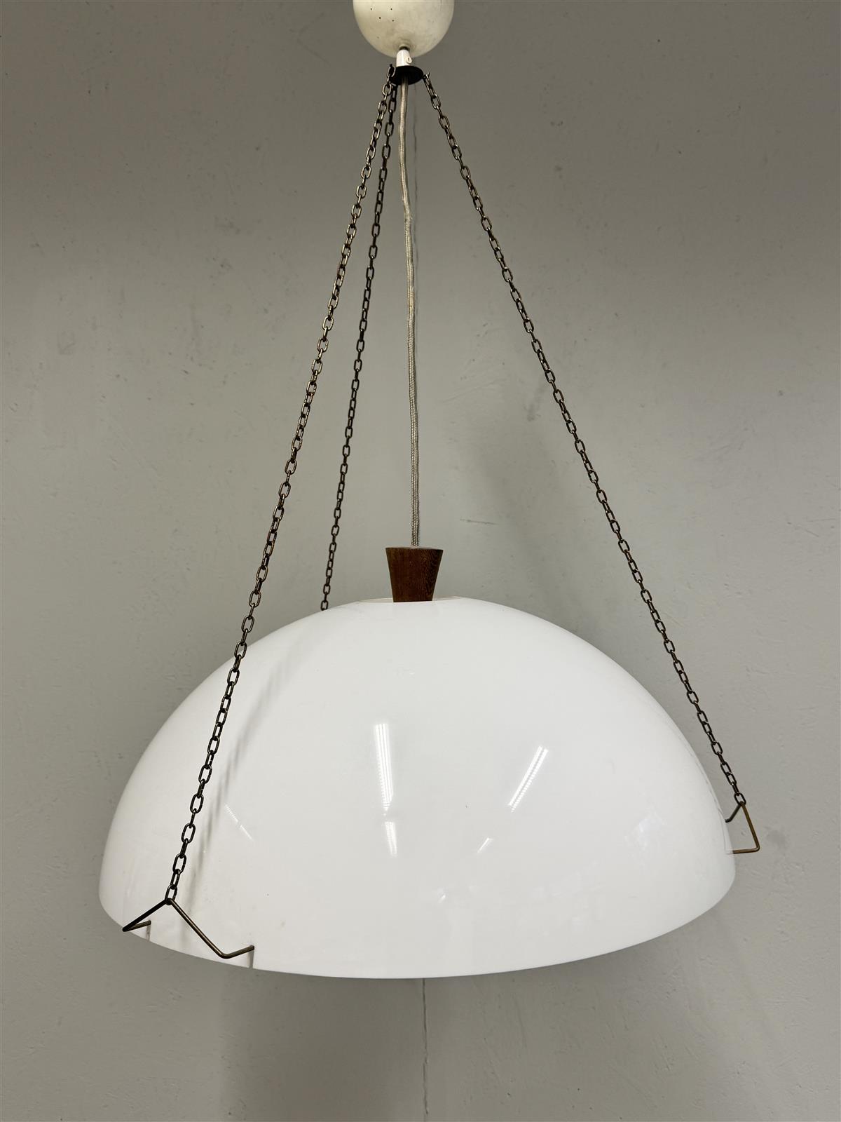 Vintage riippuvalaisin akryyli valkoinen