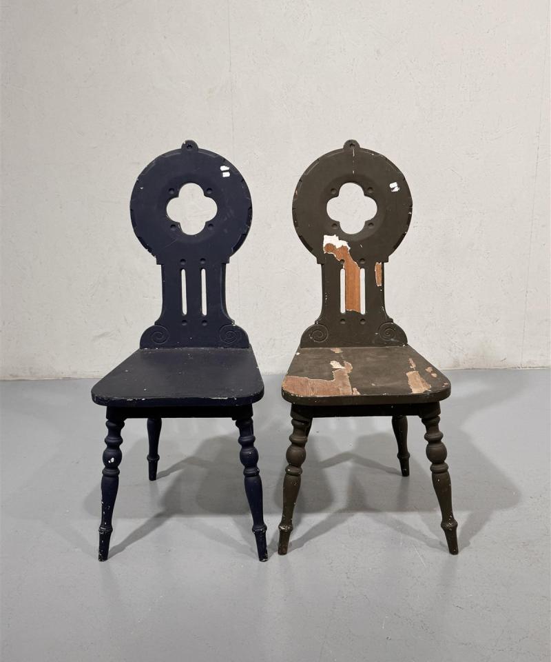 Antiikki 1800-luvun tuolit, puu (2 kpl)
