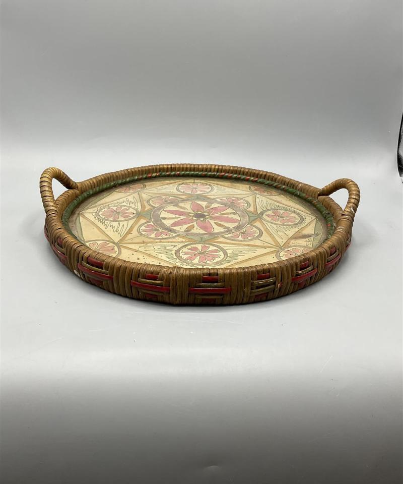 Vintage tarjotin rottinki