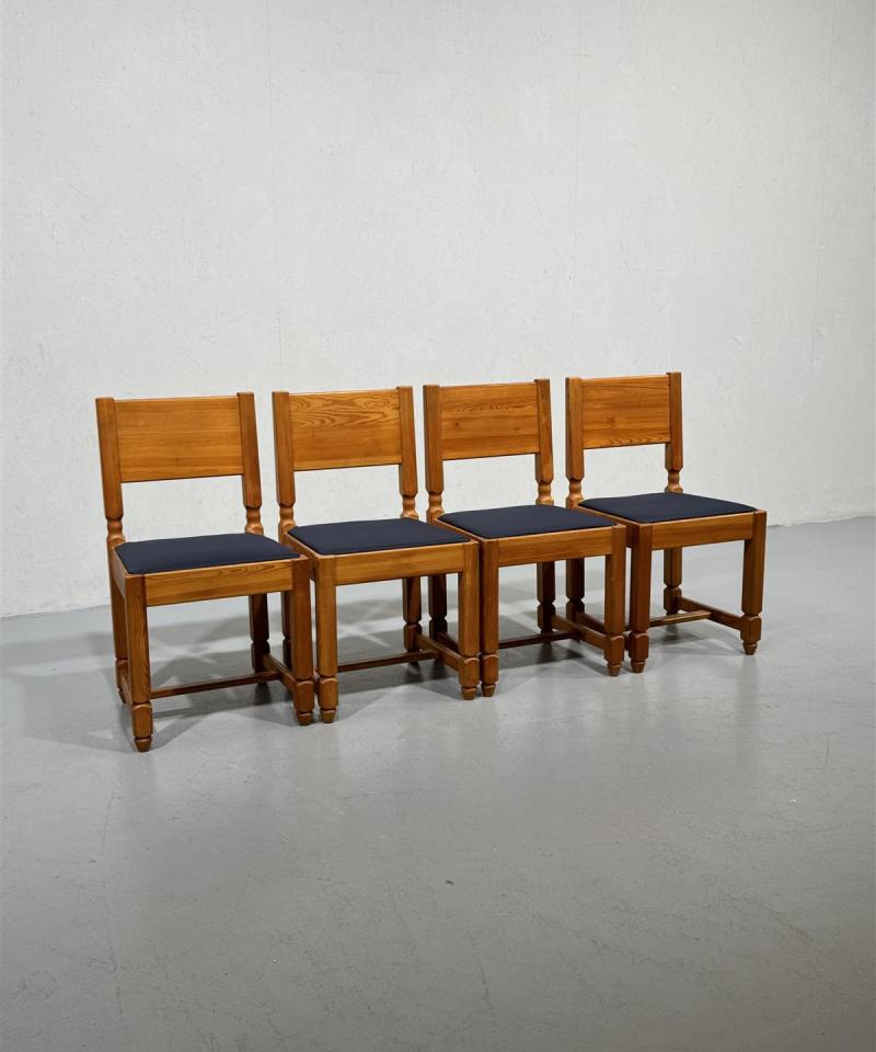 Vintage talonpoikaistyyli tuolit mäntypuu (6 kpl)