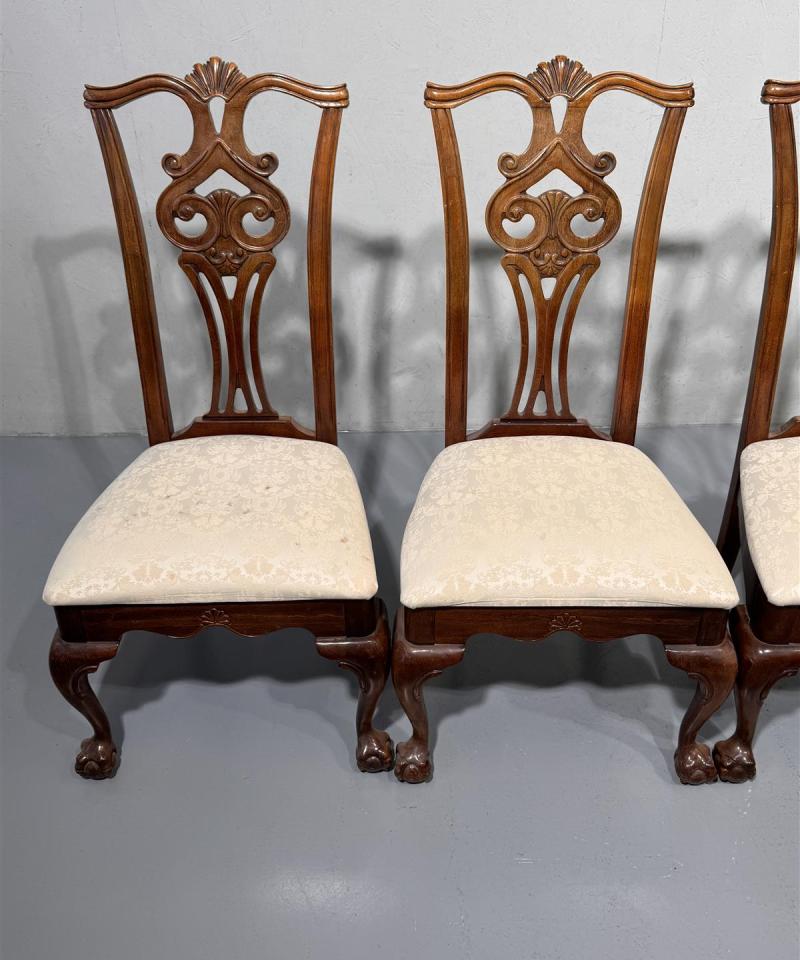 Chippendale tuolit puu, ruskeat (4 kpl)