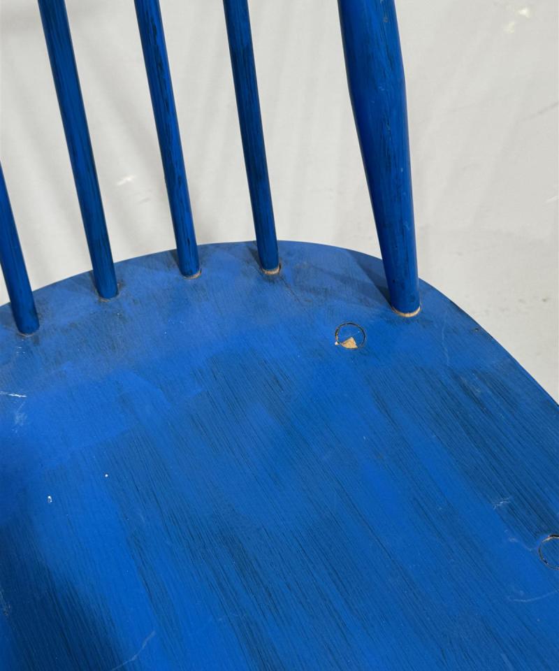 Vintage pinnatuoli entisöitäväksi sininen