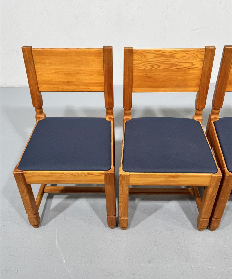 Vintage talonpoikaistyyli tuolit mäntypuu (6 kpl)