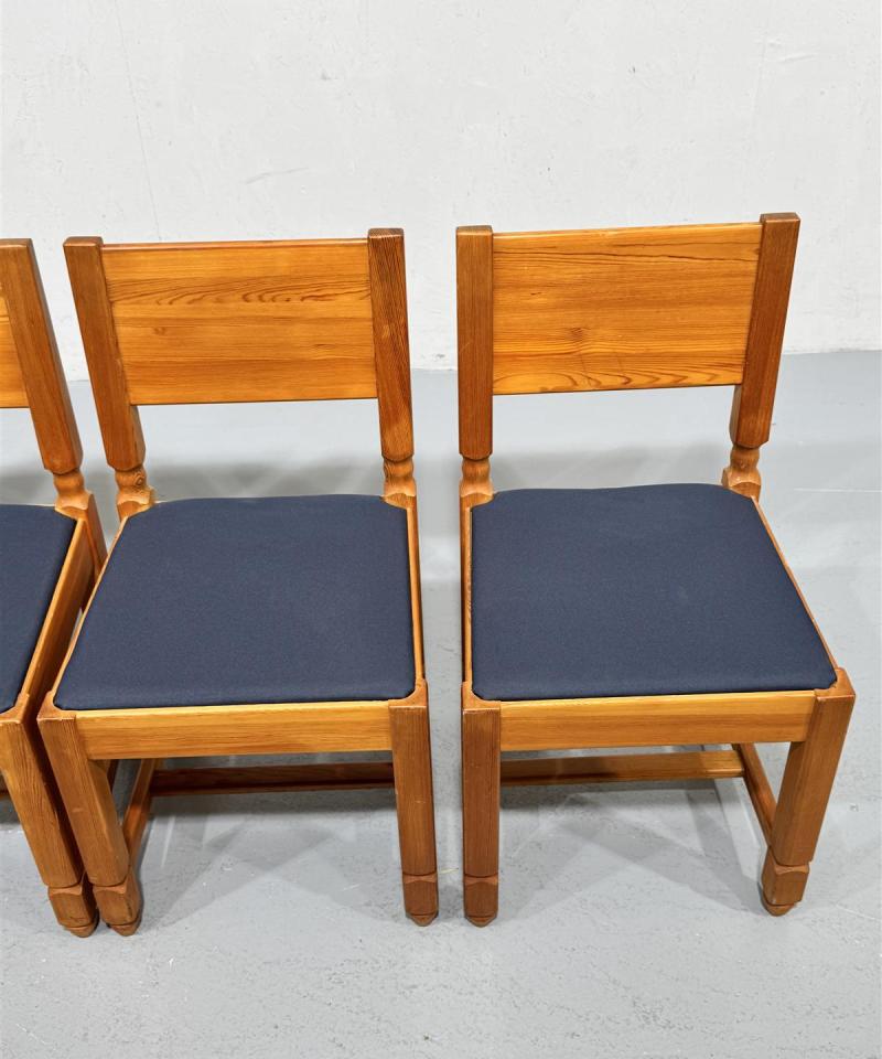 Vintage talonpoikaistyyli tuolit mäntypuu (6 kpl)