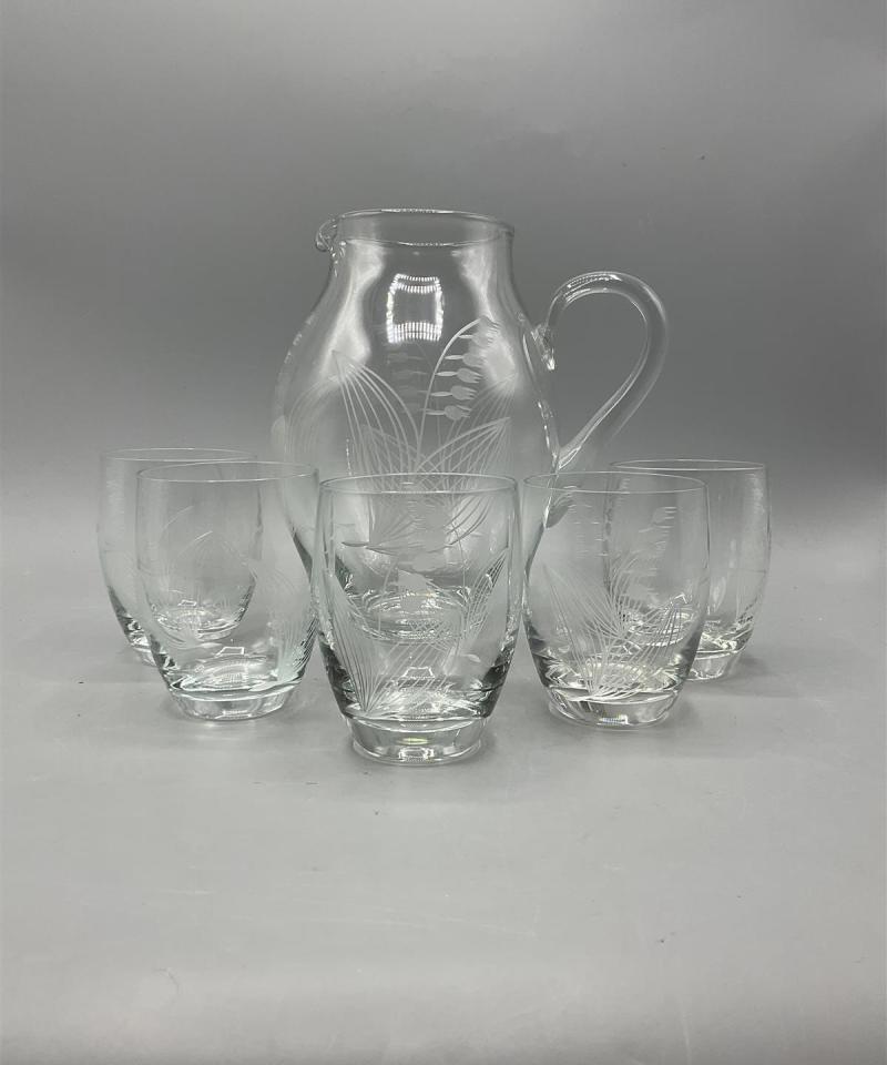 Humppila Kielonmarja kannu + 5kpl juomalasi