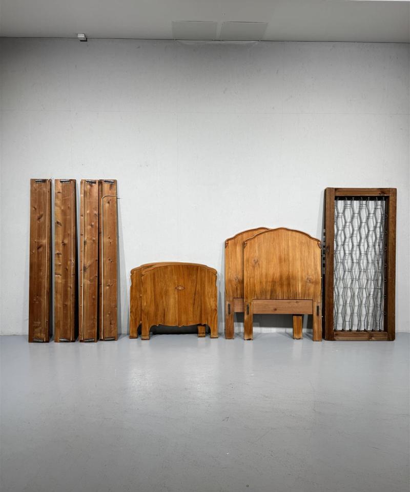 Vintage 50-luku parisängyn puurunko