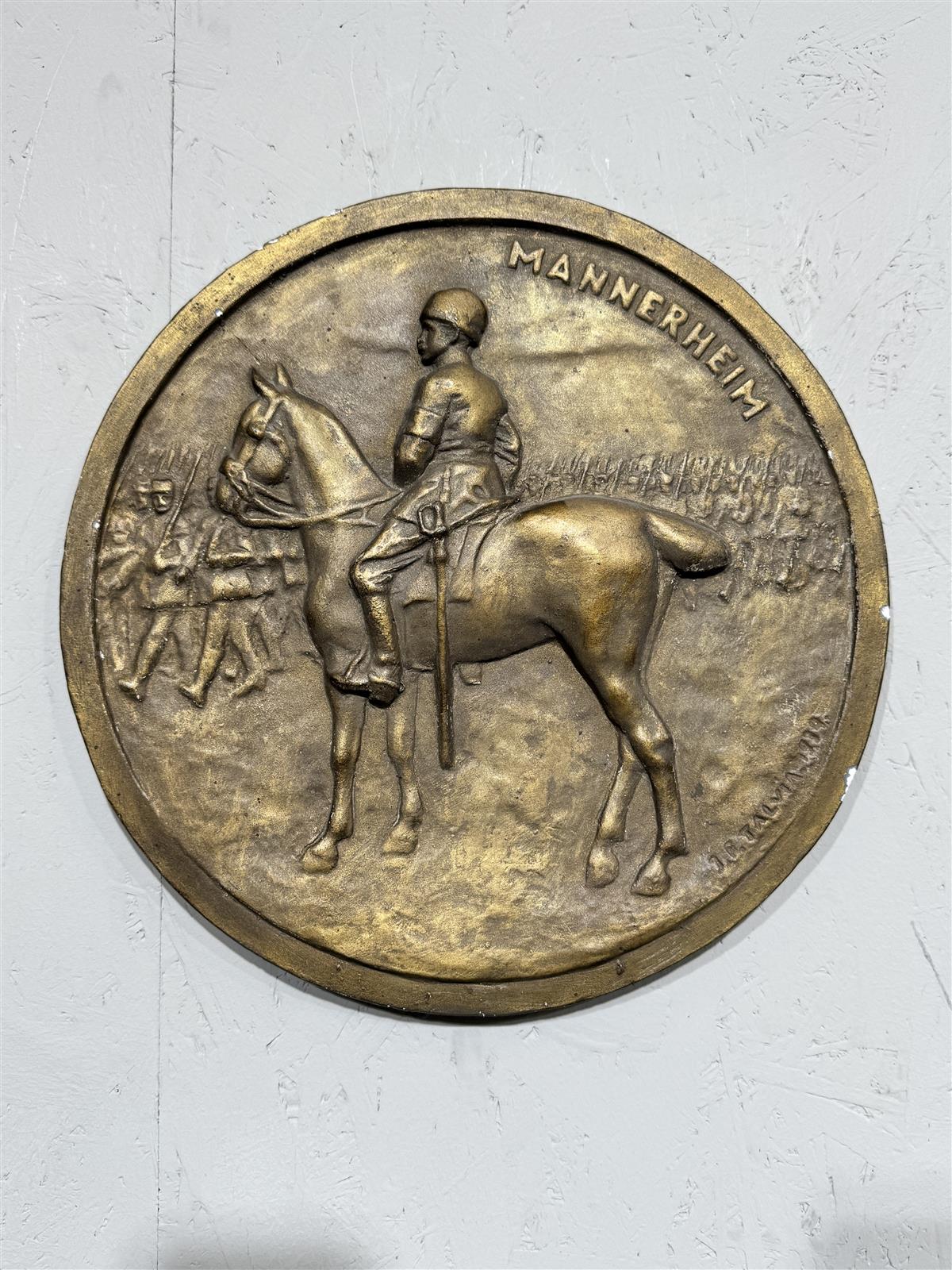 Mannerheim kipsireliefi J F Talvia 1934