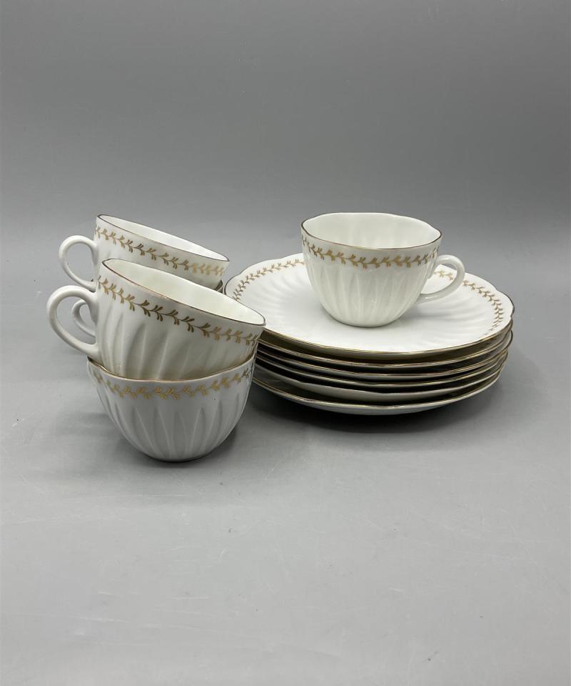 Arabia Keiju kahvikupit 5kpl, lautaset 6kpl