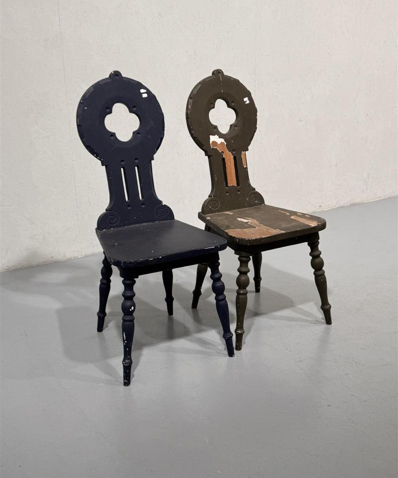 Antiikki 1800-luvun tuolit, puu (2 kpl)