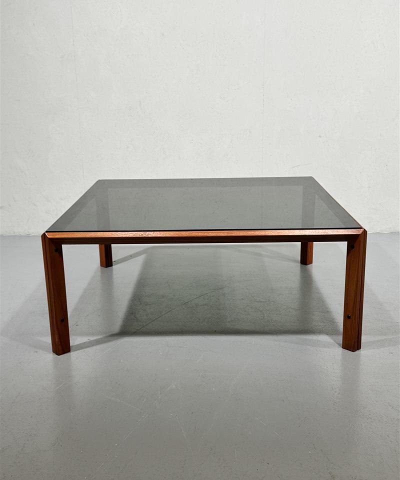 Vintage 70-luku sohvapöytä 125x125