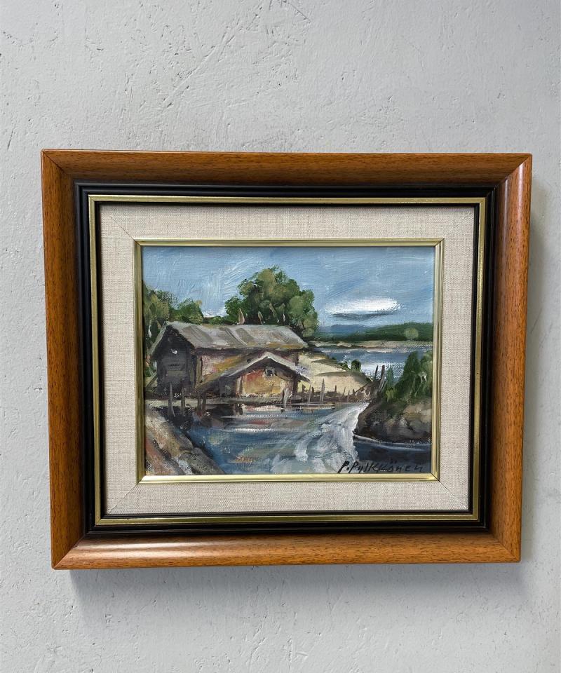 Taulu ”Kuusamo myllykoski” öljyväri, Pertti Pylkkönen