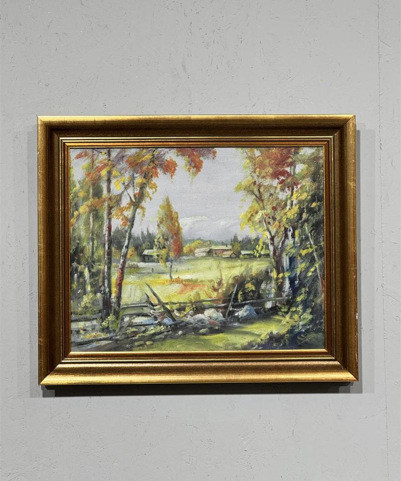 Taulu "samainen satama" öljyvärimaalaus Sulo Säde