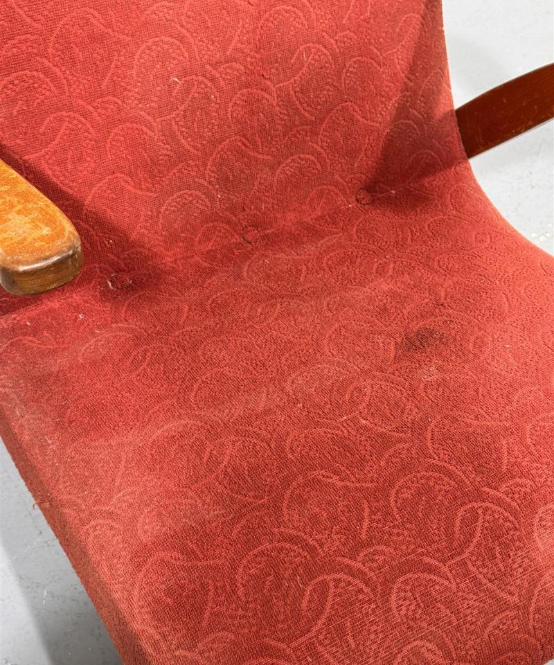 Vintage nojatuoli punainen