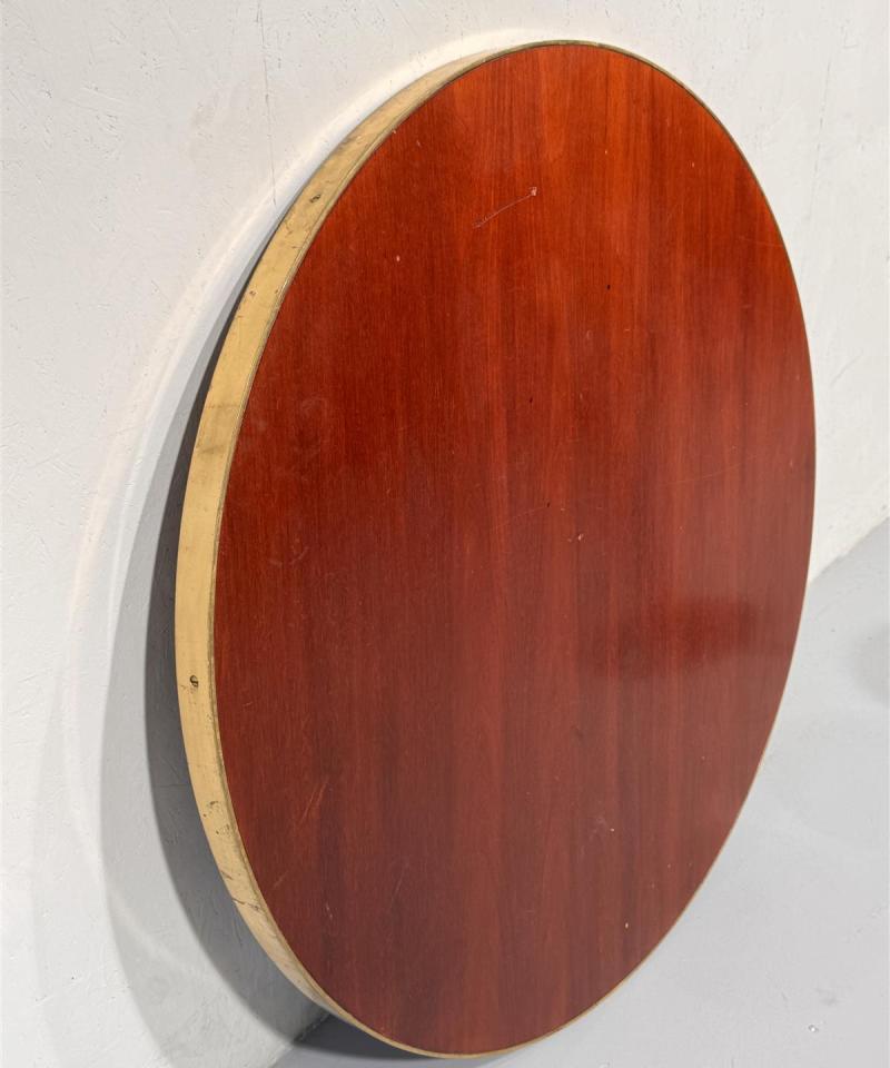 Mahonki pöytä 120cm messinkireunalla