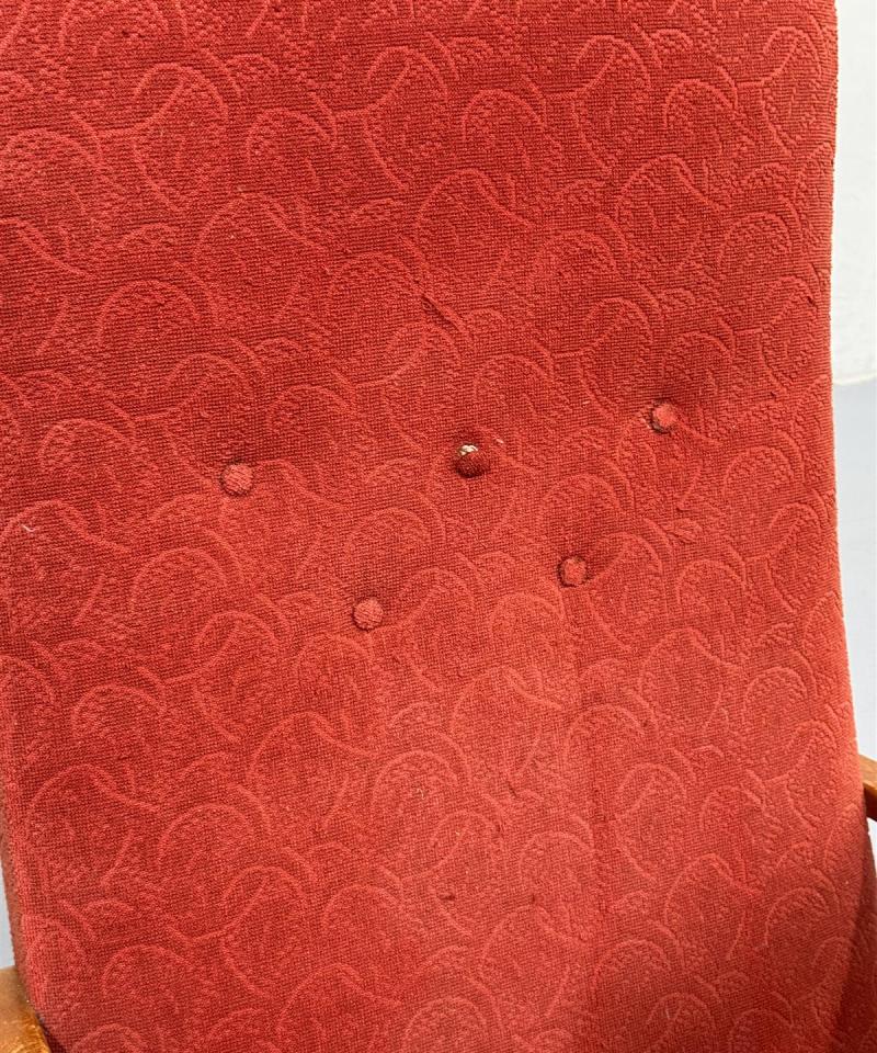 Vintage nojatuoli punainen