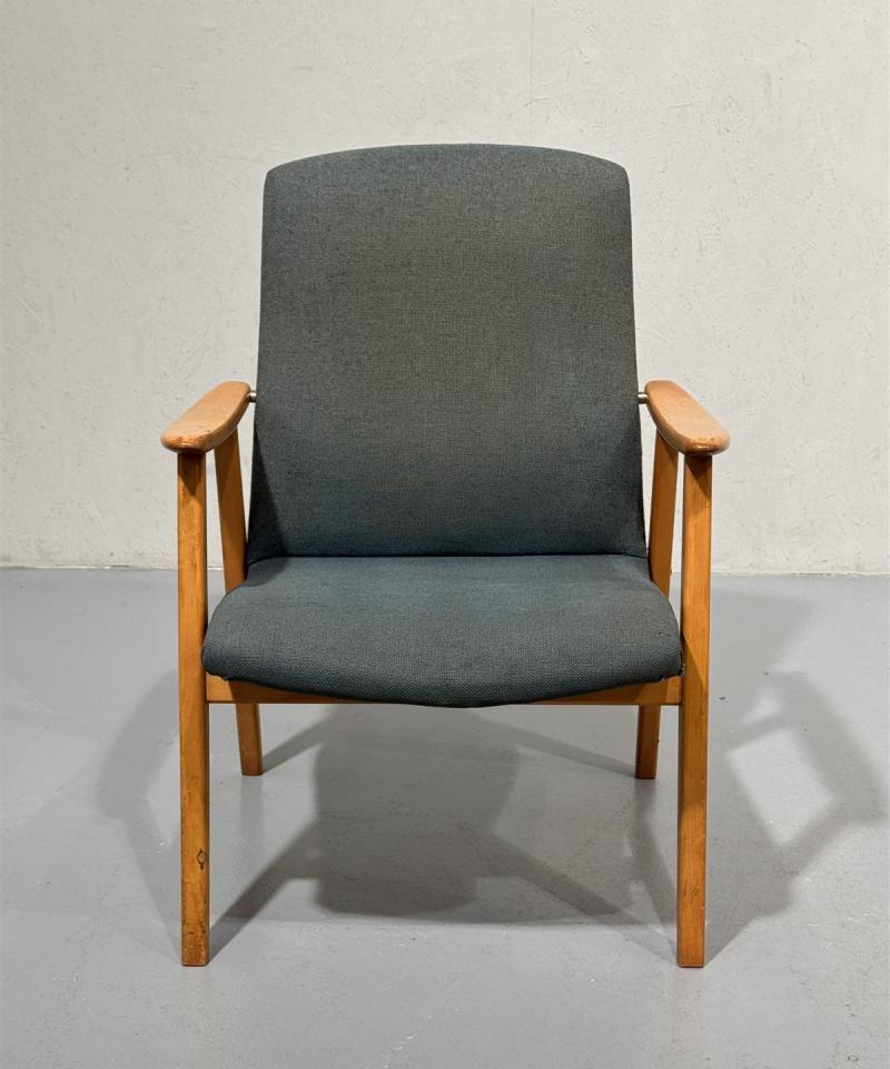 Asko vintage nojatuoli puu ja kangas