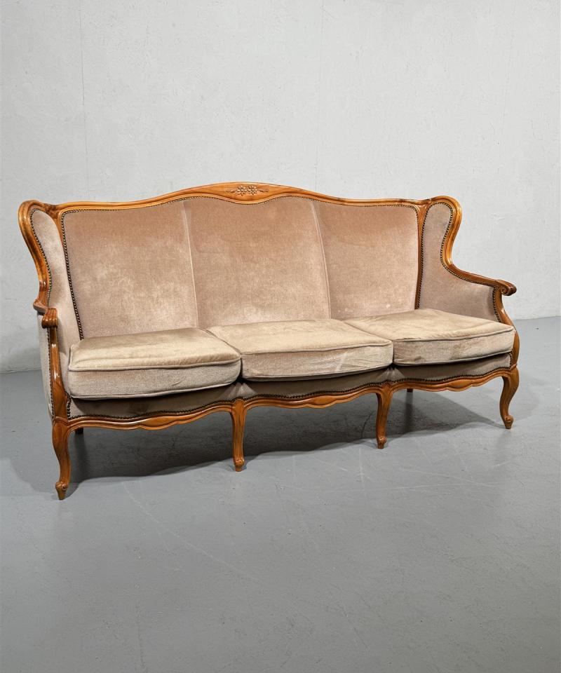 Kruunukaluste rokokoo sohva, beige