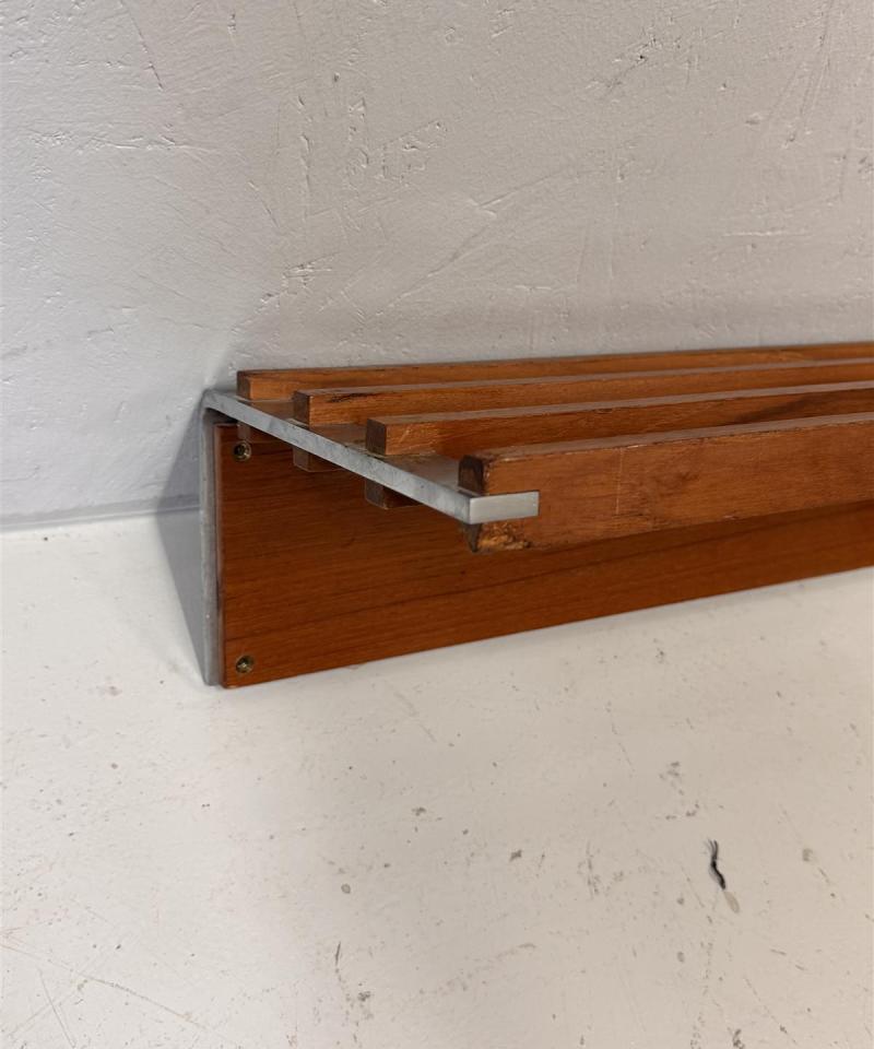 Vintage teak 60-luku hattuhylly 100cm