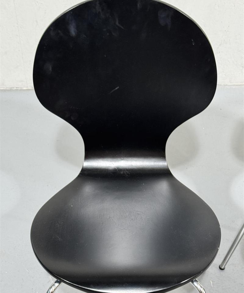 Moderni tuoli, musta (2 kpl)