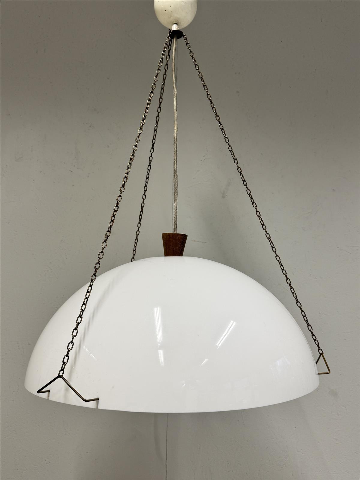 Vintage riippuvalaisin akryyli valkoinen