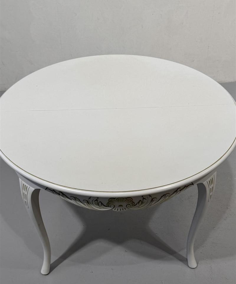 Talonpoikaisrokokoo ruokapöytä 120cm jatkettava