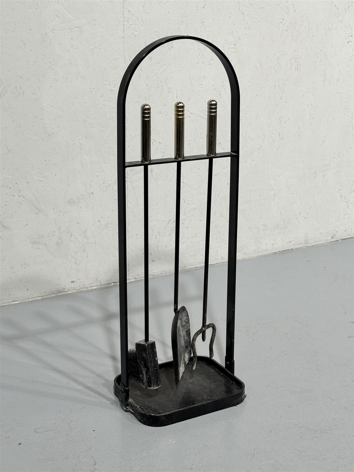 Takkatyökalusetti, metalli, musta