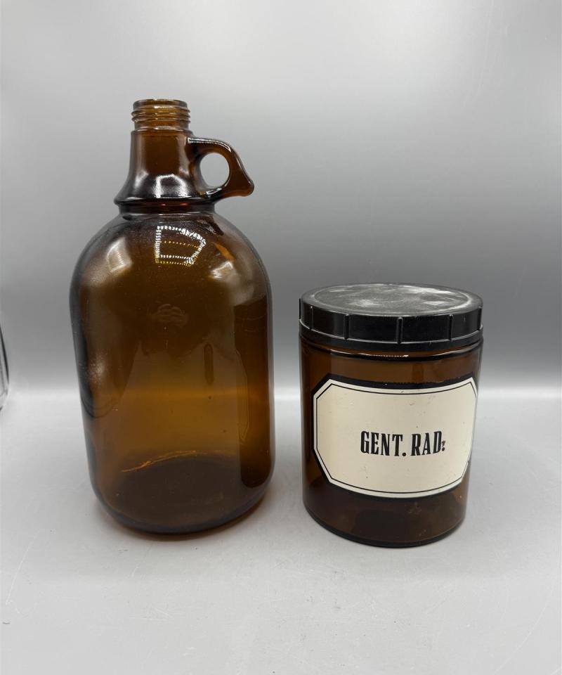 Vintage koristepullo 2kpl ruskeat