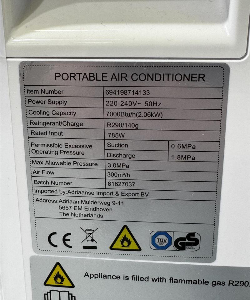 Lifetime Air siirrettävä ilmastointilaite