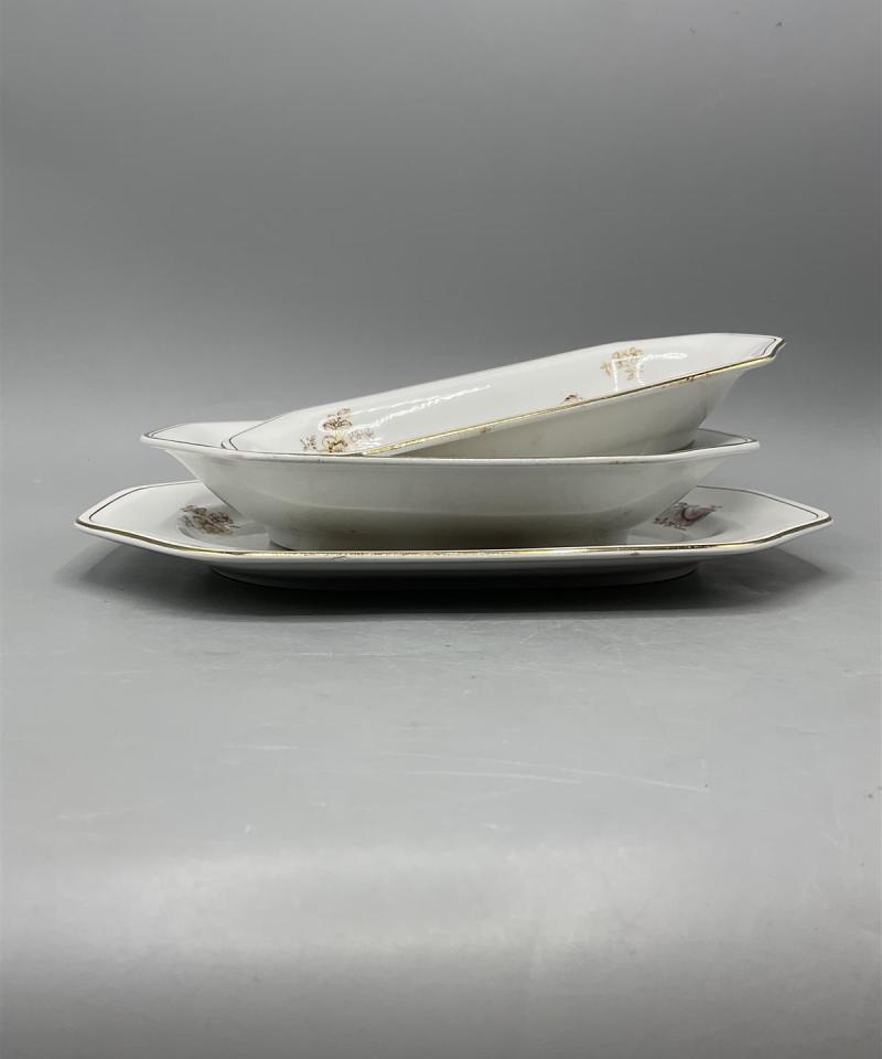 Arabia tarjoiluastiat kukkakuvio 3-osaa